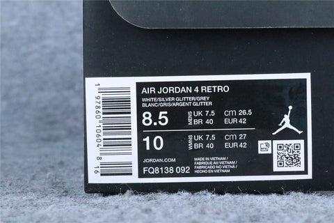 Air Jordan 4 Retro Michael Jackson 'White Glitter Glove'