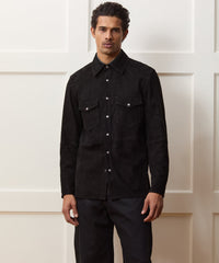 Italian Suede Western Shirt Jacket