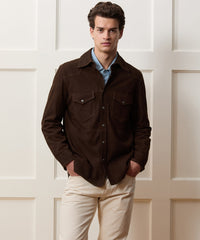 Italian Suede Western Shirt Jacket