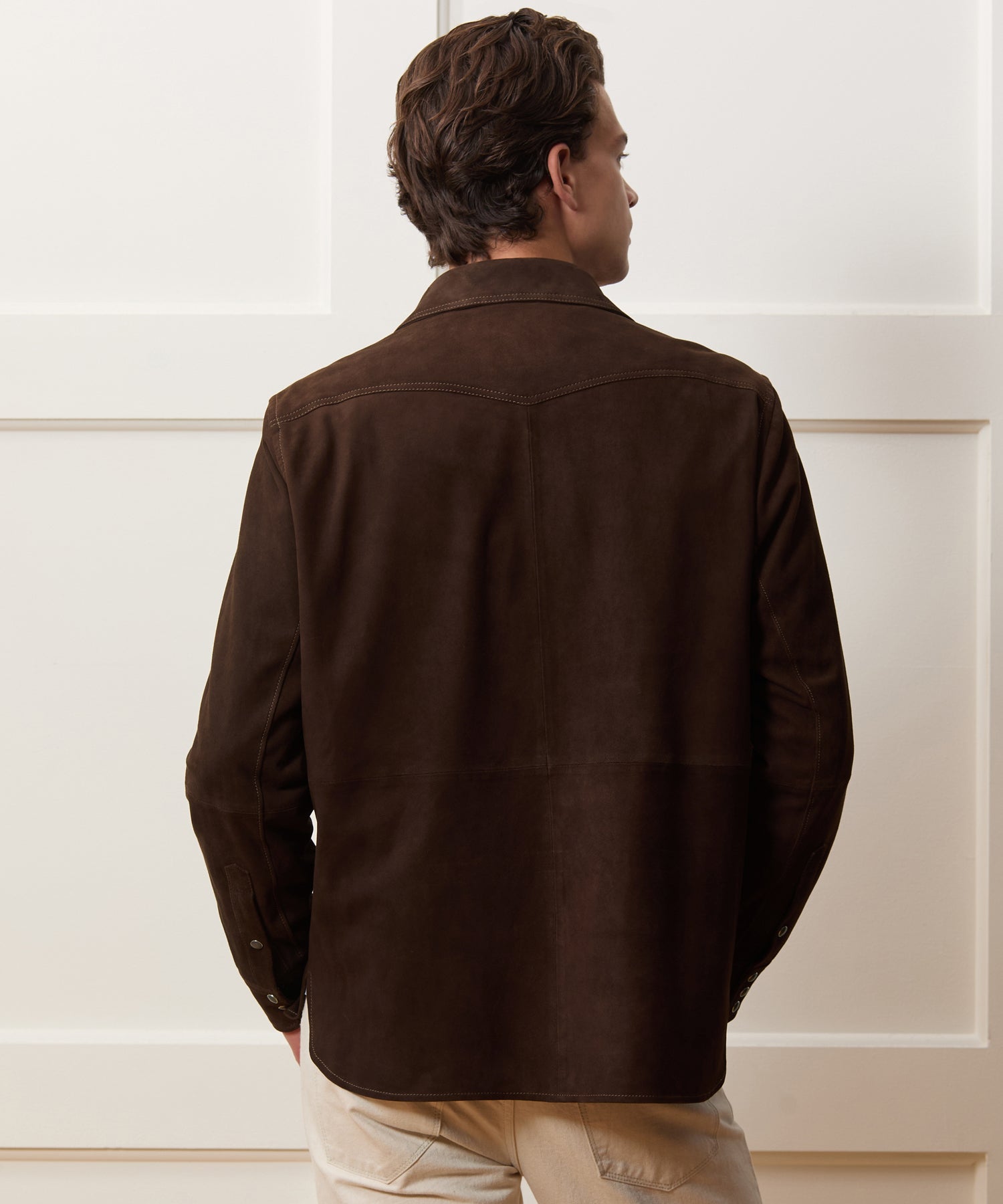 Italian Suede Western Shirt Jacket