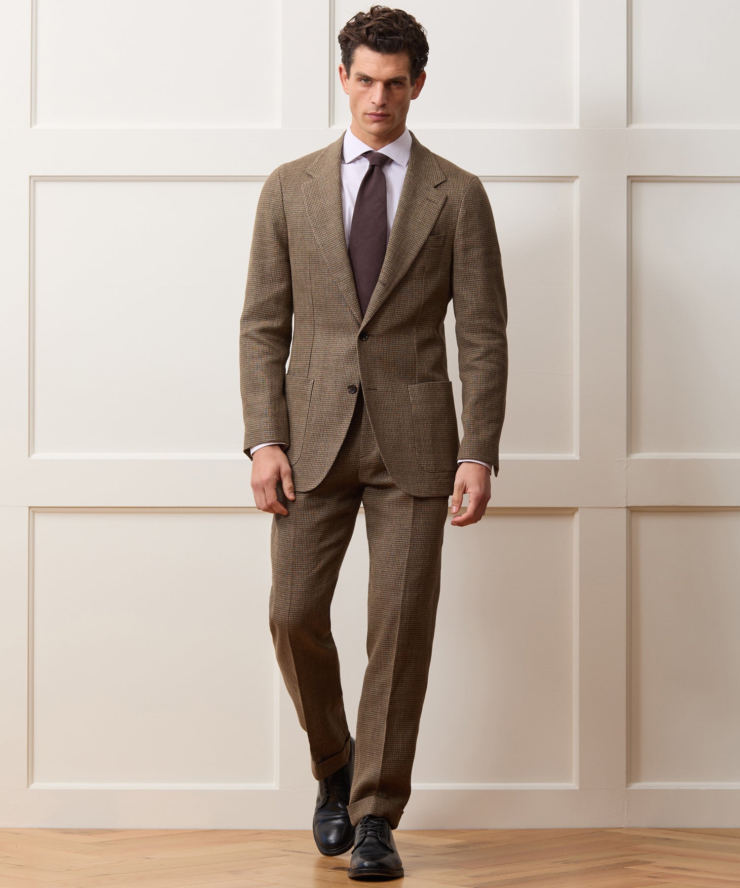 Italian Linen Houndstooth Madison Trouser