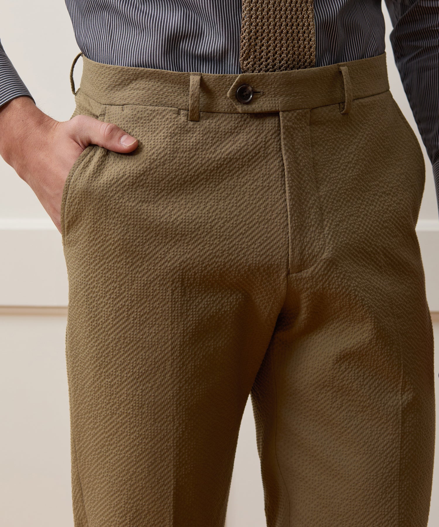 Italian Seersucker Sutton Trouser
