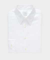 Italian Cotton-Linen Long Point Collar Dress Shirt