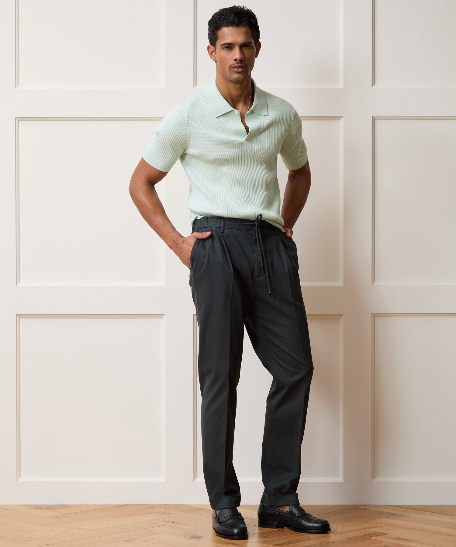 Cotton-Cashmere Sweater Polo