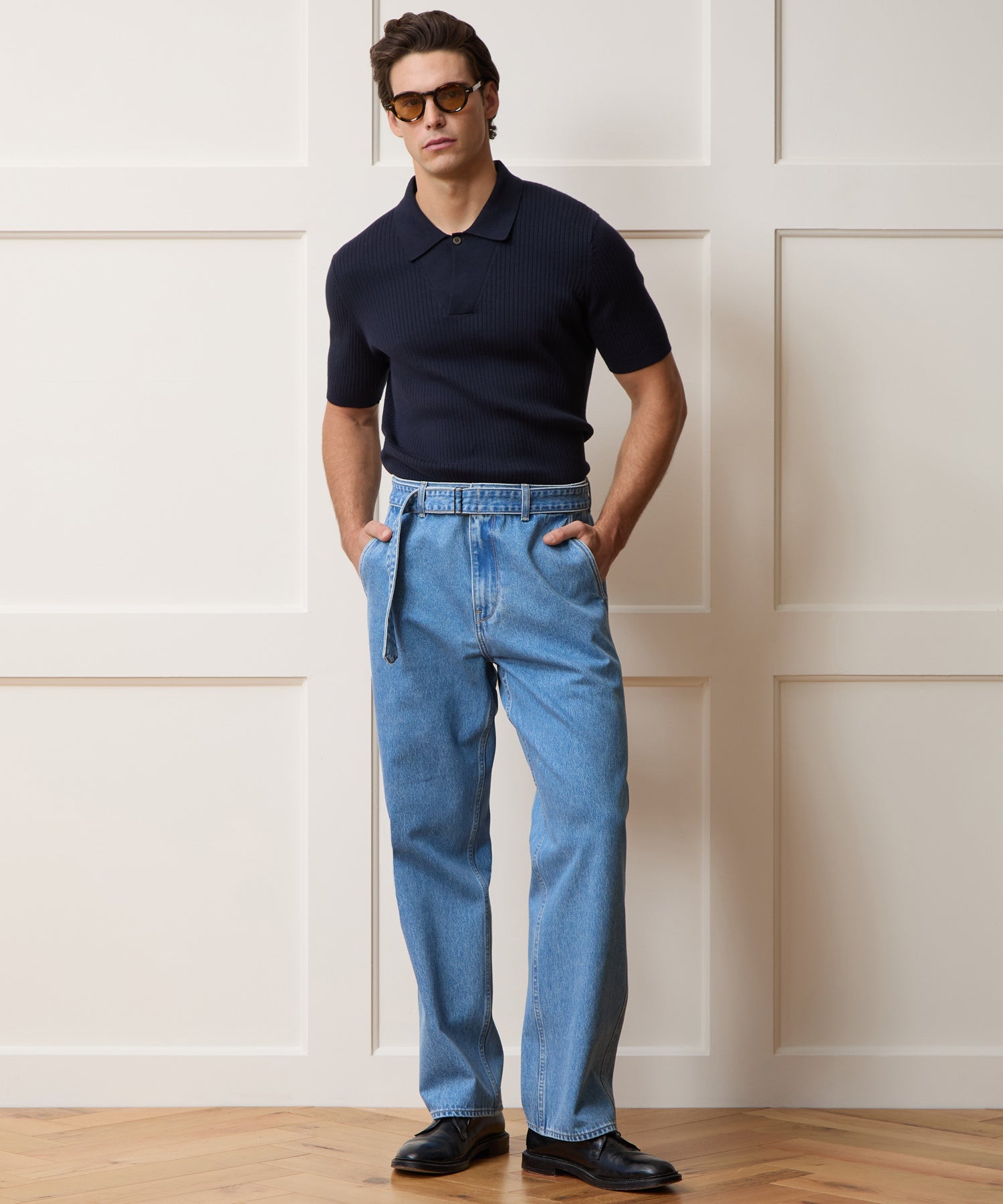 Cotton-Cashmere Sweater Polo