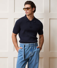 Cotton-Cashmere Sweater Polo