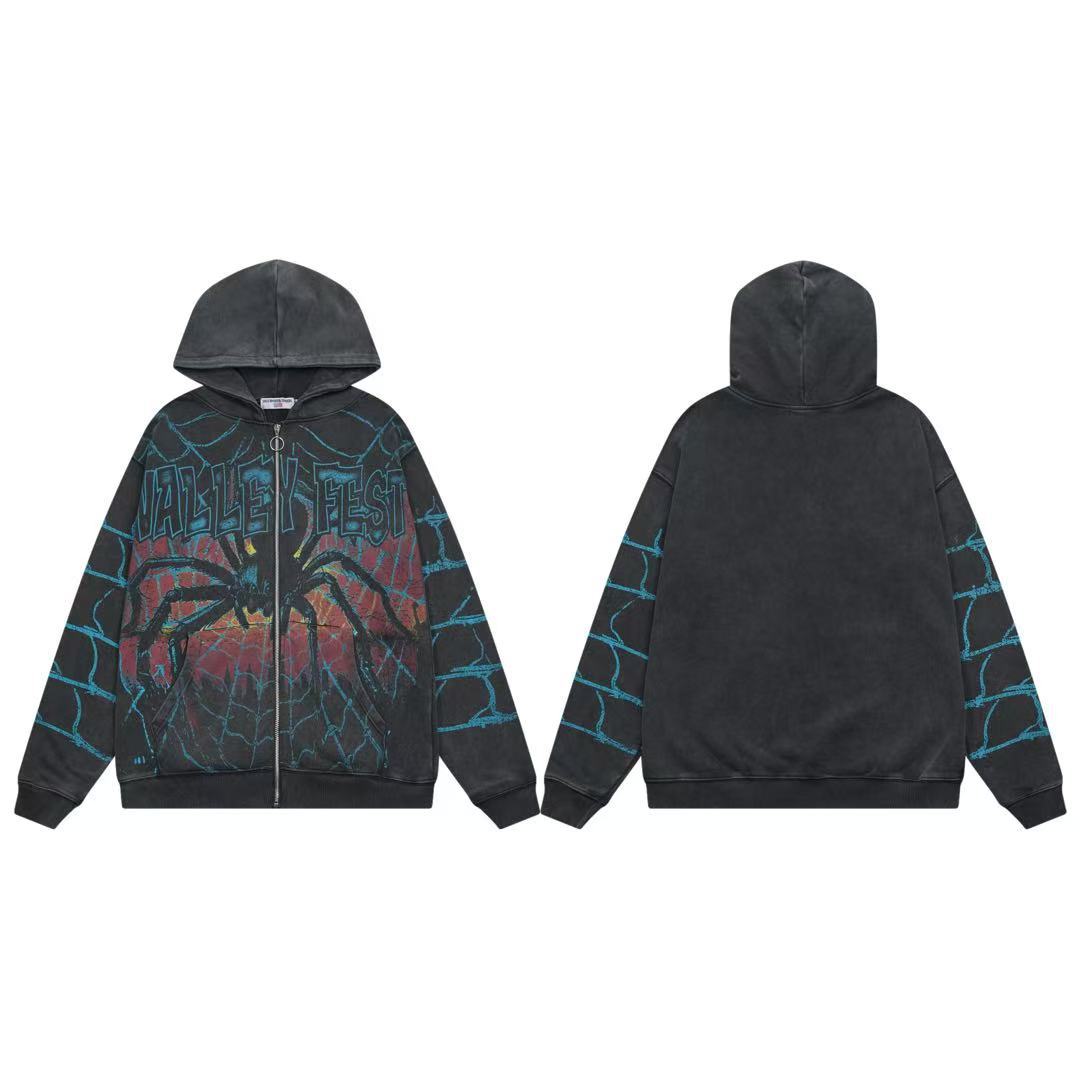 Vale Forever Valley Fest Spider Graphic Full-Zip Hoodie