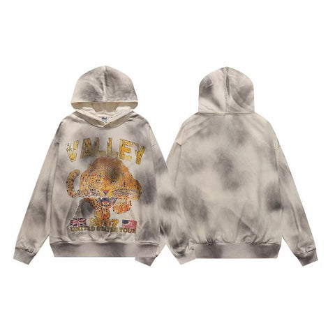 Vale Forever Valley Leopard & 1997 United States Tour Graphic Vintage Wash Hoodie