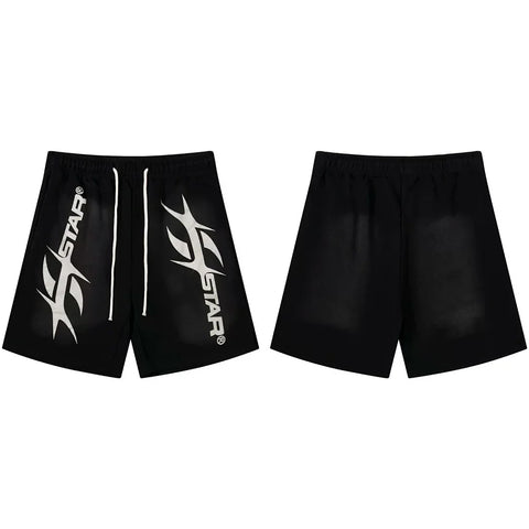 Hellstar Spiked Star Logo Black Shorts