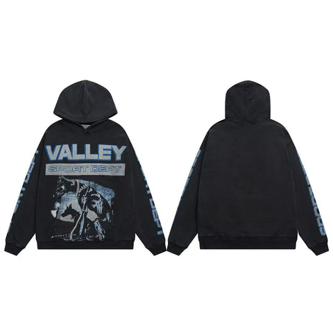 Vale Forever Valley Sport Dept Doberman Graphic Pullover Hoodie