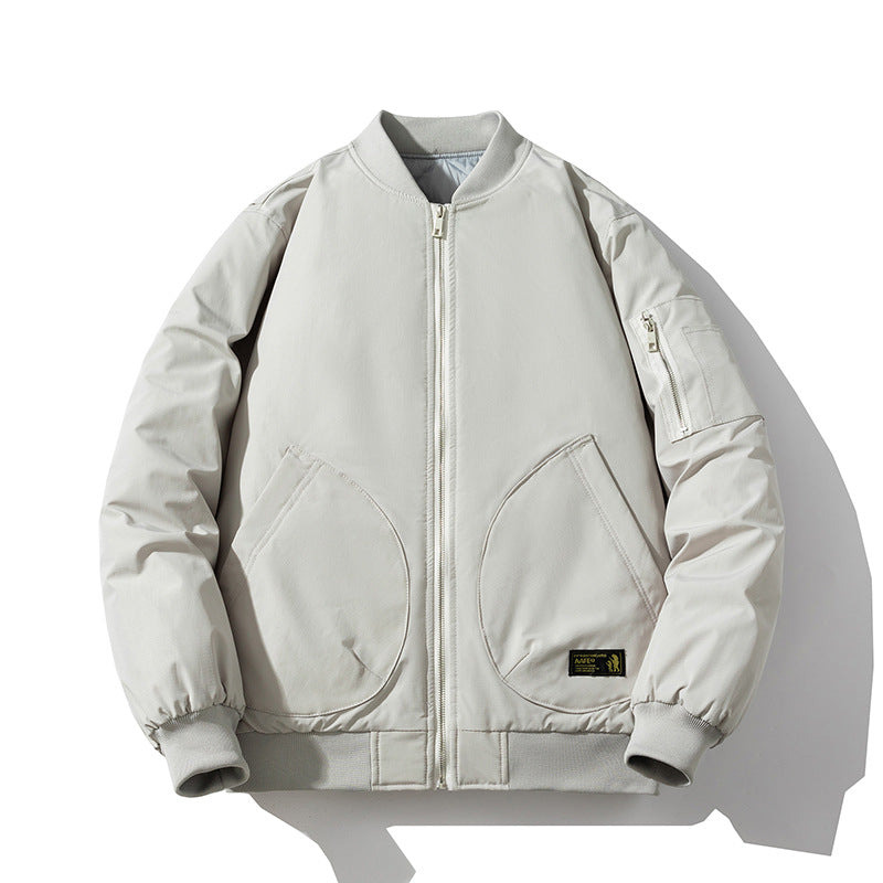Men Vintage Jackets Work jacket Couple baseball uniform Pilot jacket Padded jacket