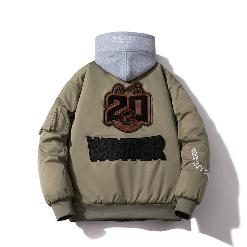 Mens Vintage Jackets Flight Suit Jacket Padded Jacket Autumn Warm Baseball Suit Cotton Suit