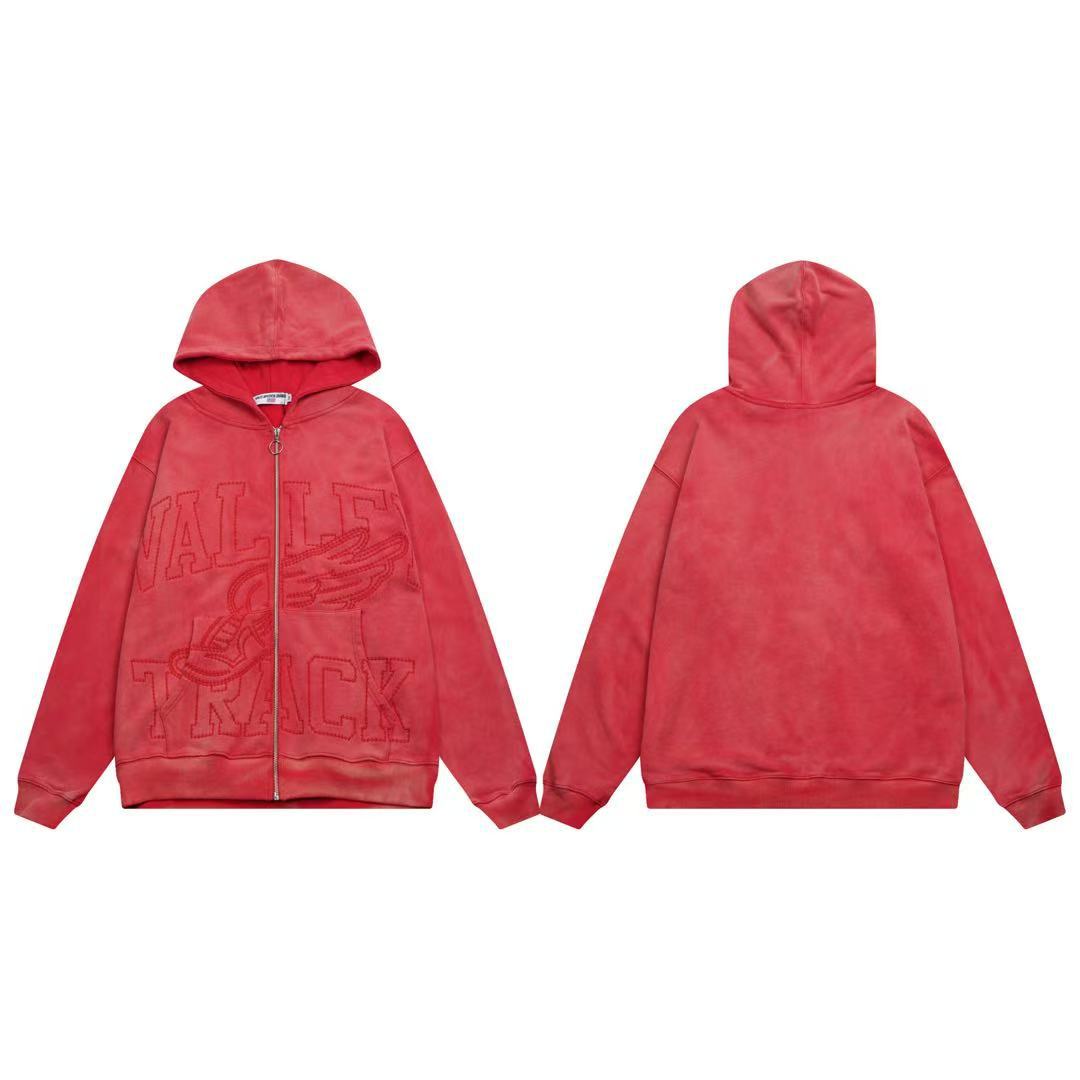 Vale Forever Valley Track Vintage Wash Full-Zip Hoodie