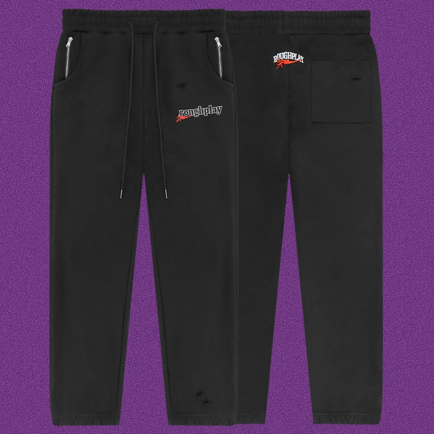 Roughplay Small Logo Track Sweatpants - Black