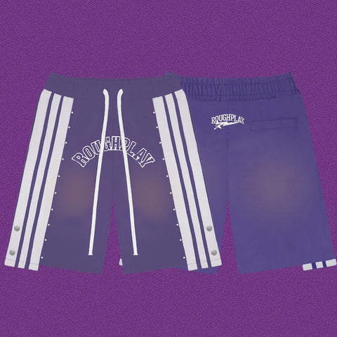 Roughplay Arch Logo Track Shorts - Purple