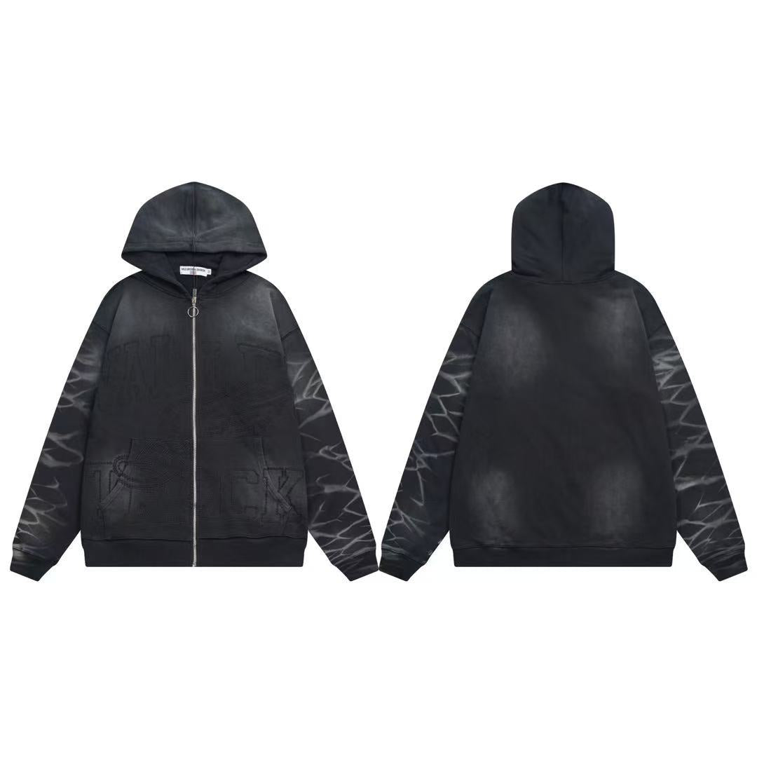 Vale Forever Vintage Wash All-Over Print Full-Zip Hoodie