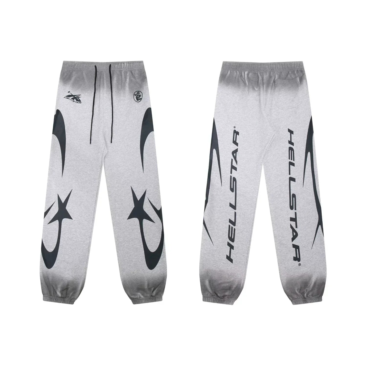 Hellstar Curved Horn & Star Grey Sweatpants