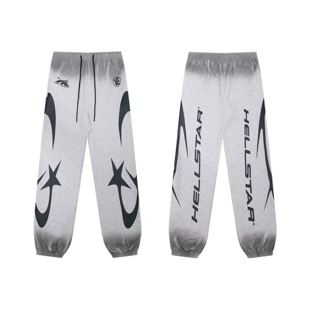 Hellstar Curved Horn & Star Grey Sweatpants
