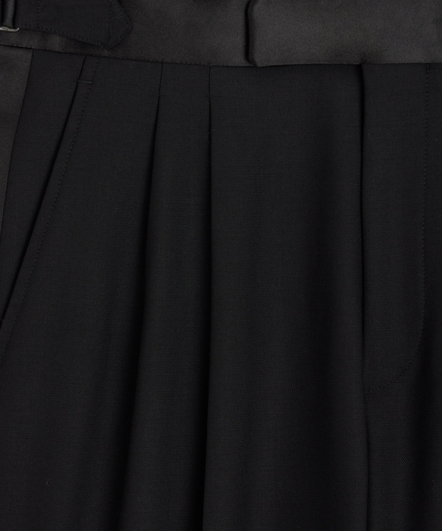 Relaxed Italian Wool Tuxedo Trouser