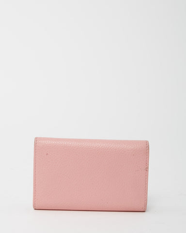Chanel Pink Caviar Leather Timeless Interlocking CC Logo 6 Key Holder