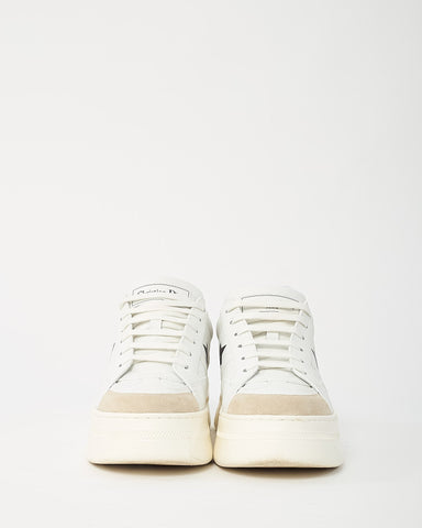 Dior White Calfskin Leather and Beige Suede Dior Star Sneakers - 38