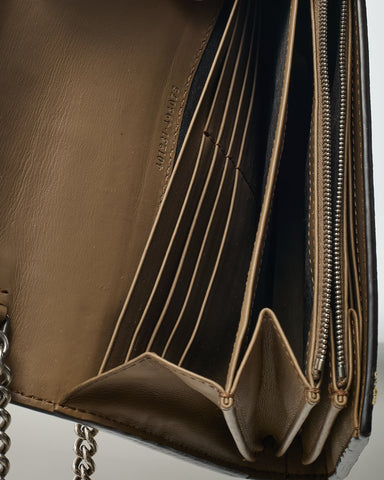 Gucci Beige & Ebony Monogram GG Supreme Canvas Dionysus WOC Crossbody Bag