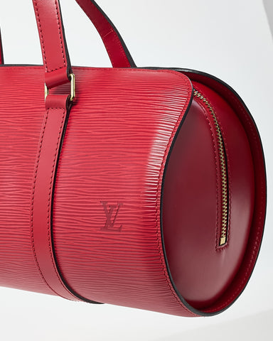 Louis Vuitton Red Epi Leather Soufflot Papillon Bag