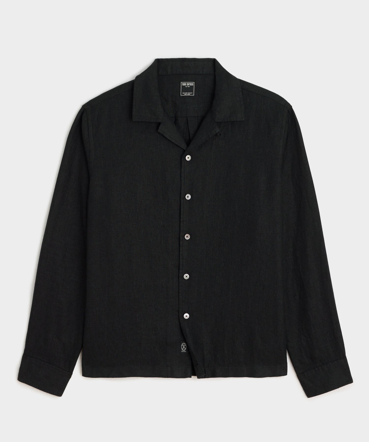 Cropped Sea Soft Irish Linen Camp Collar Shirt