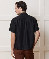 Textured Linen Capri Shirt