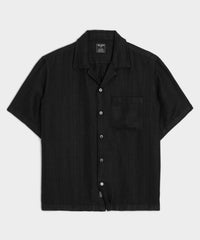 Textured Linen Capri Shirt