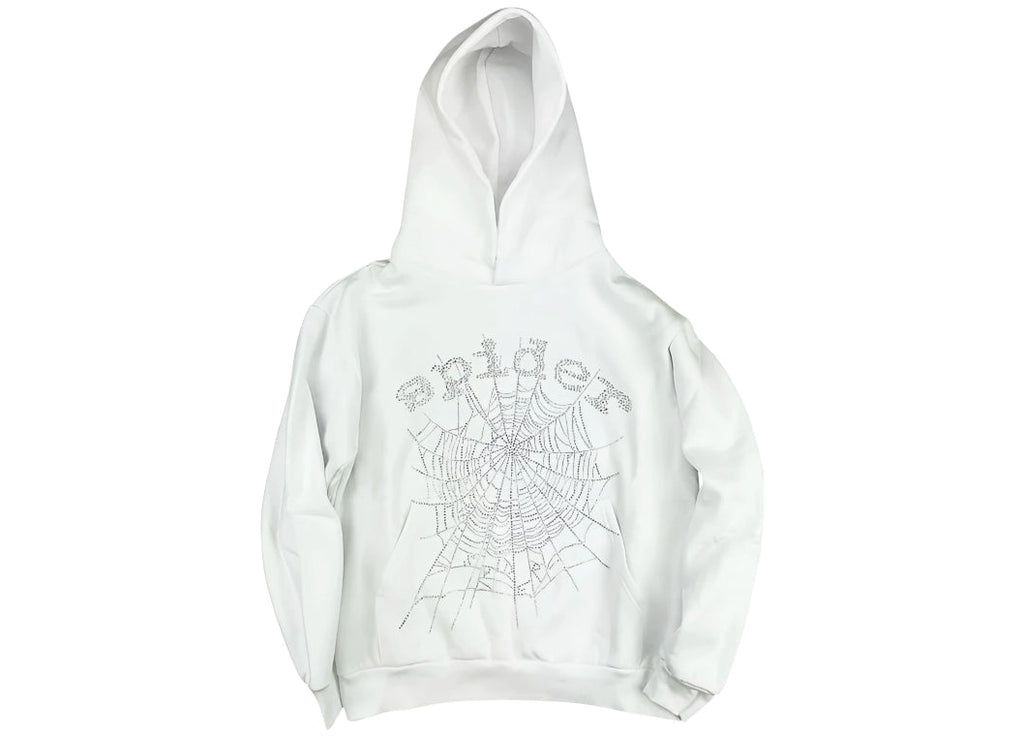Sp5der Rhinestone Logo Hoodie