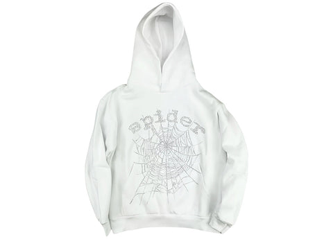 Sp5der Rhinestone Logo Hoodie