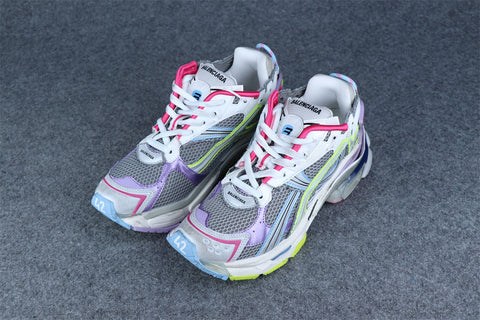 Balenciaga Runner Sneaker 'Grey Light Purple Neon Yellow'