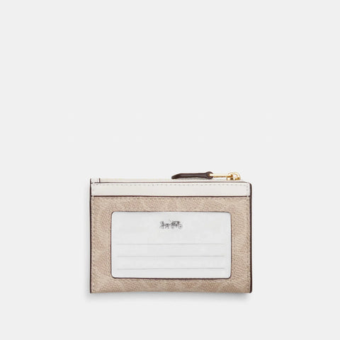 Coach Outlet Mini Skinny Id Case In Signature Canvas