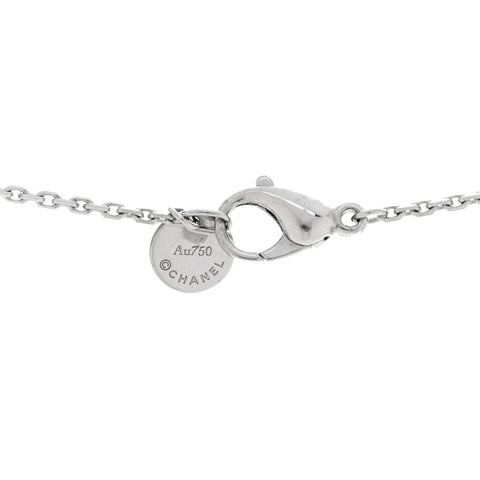 18K White Gold Diamond Ceramic Ultra Necklace Black