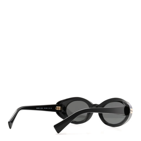 Acetate Oval Reverie Sunglasses SMU B09 Black