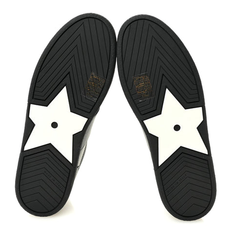 Calfskin Suede Logo Sneakers 38 Black