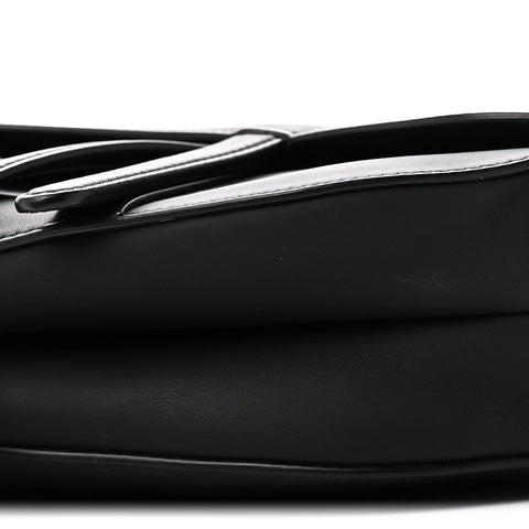 Ultra Matte Calfskin Saddle Bag Black