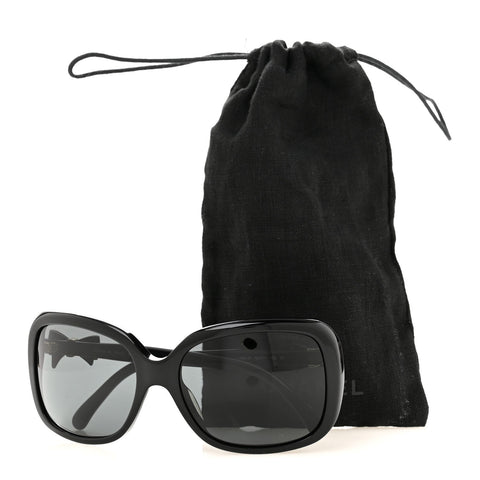 Acetate CC Bow Sunglasses 5171-A Black