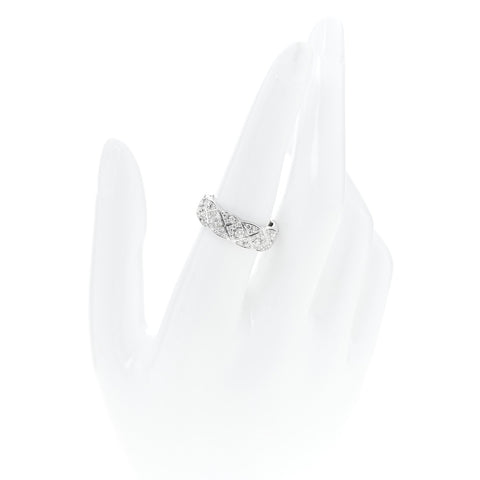 18K White Gold Diamond Small Coco Crush Full Paved Ring 54 7