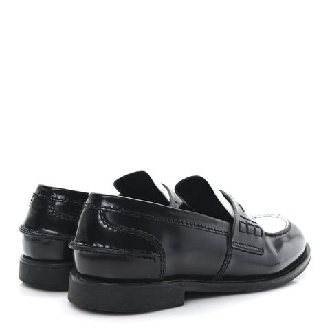 Spazzolato Penny Loafer 39 Black White