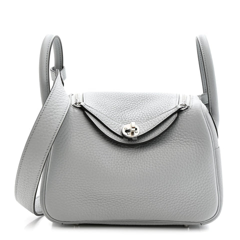 Taurillon Clemence Mini Lindy 20 Bleu Pale