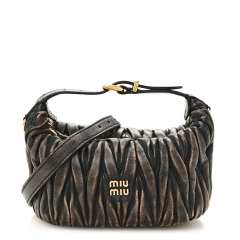 Nappa Matelasse Pouch Sand Coffee