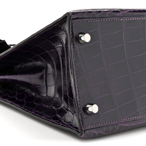 Shiny Niloticus Crocodile Kelly Sellier 28 Amethyst