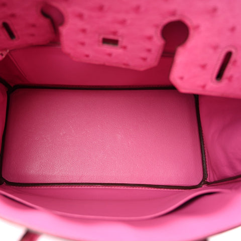Ostrich Birkin 35 Fuchsia