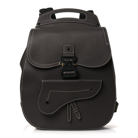 Grained Calfskin Maxi Gallop Sling Bag Grey