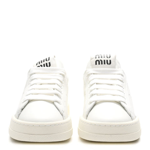 Calfskin Womens Low Top Sneakers 6.5 White