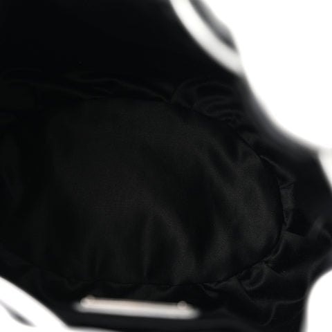 Paillettes Mate Bucket Bag Argento