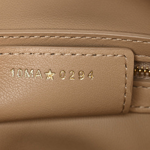 Calfskin Macrocannage Groove 20 Bag Biscuit