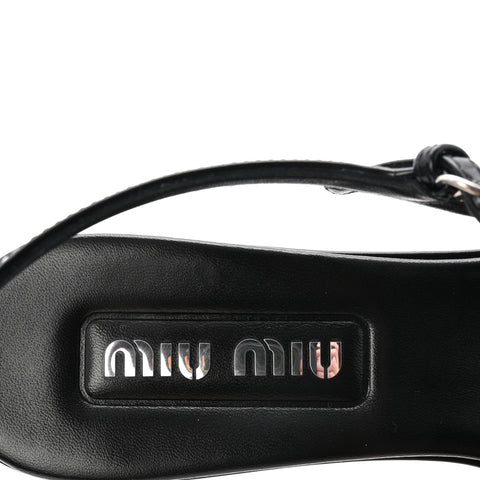 Calfskin Brogue Slingback Pumps 39 Black